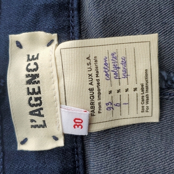 L'Agence Anchor Blue El Matador Raw Hem Skinny Jeans 30 NWOT - Picture 3 of 9